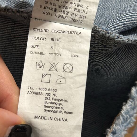 [NEW JEANS] X OIOI sz small layered skirt denim pants OI1C2MPL97BLA OFFICIAL MD - Picture 14 of 16